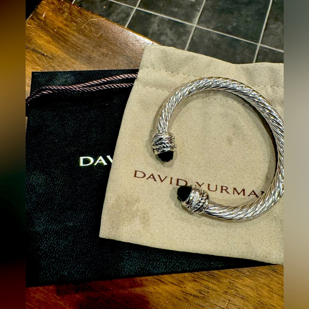 David Yurman Prasiolite Bracelet, 7mm, Sterling Silver and Diamonds